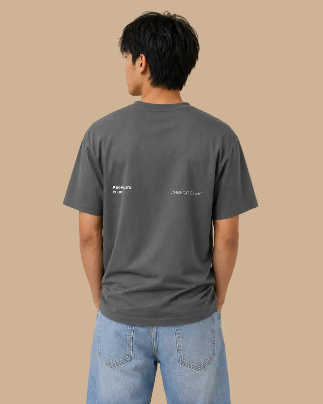 Back view of the Always Late Still Ahead shadow oversized Cabeça Dura T-shirt